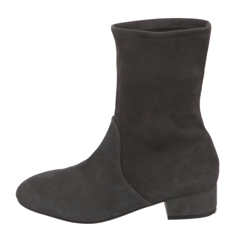Stuart Weitzman Charcoal Ankle Booties